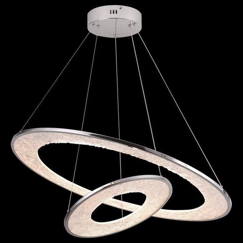Twin-Ring Acrylic Pendant Light